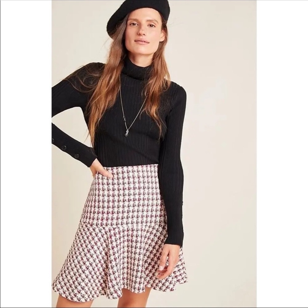 Anthropology Maeve Bobbie Plaid Flounced Mini Skirt - Picture 2 of 11